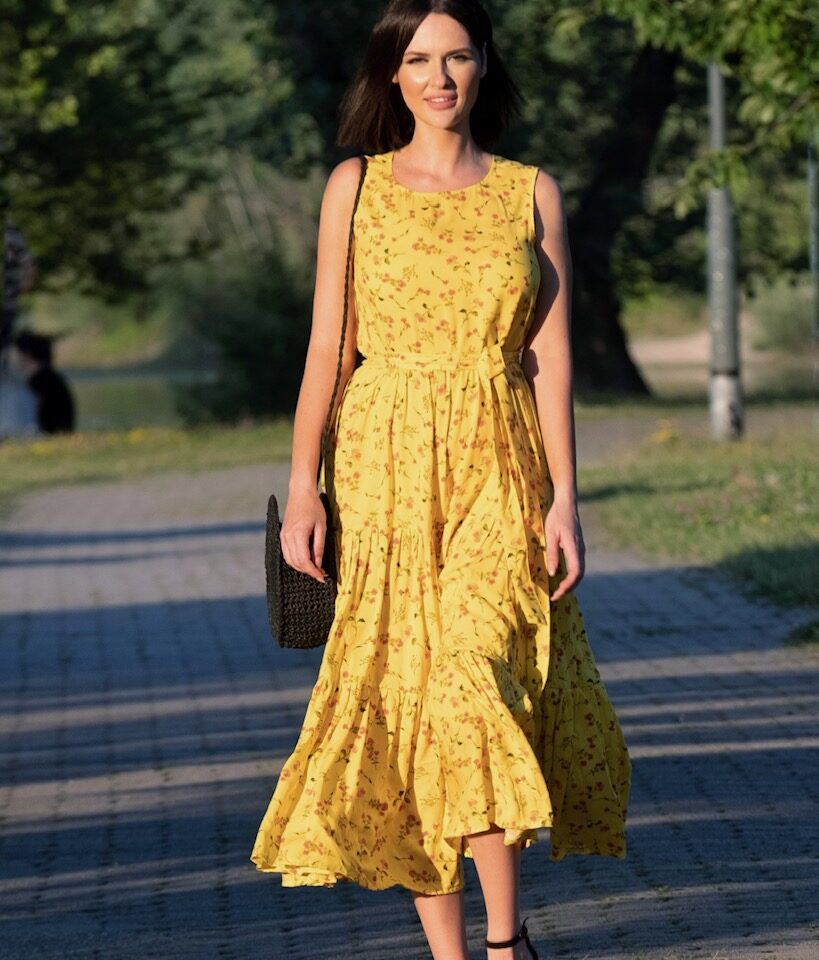 MIDI DRESS MARISOL YELLOW – Anita Pokrivač design